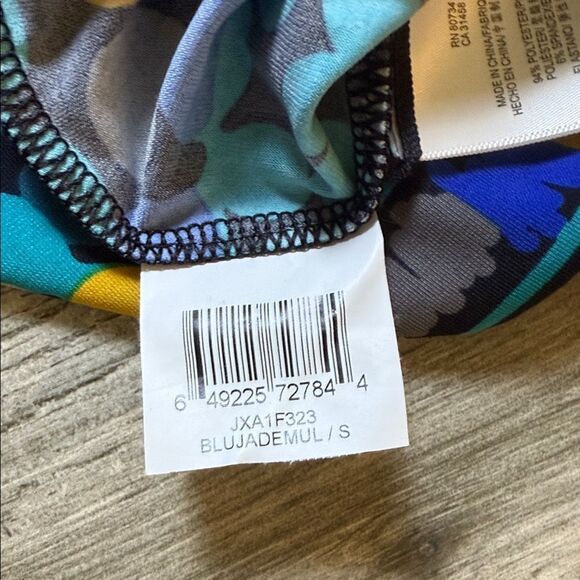 BCBGMaxAzria Blue and Yellow Polka Dot Mini Dress Size Small - Picture 7 of 7